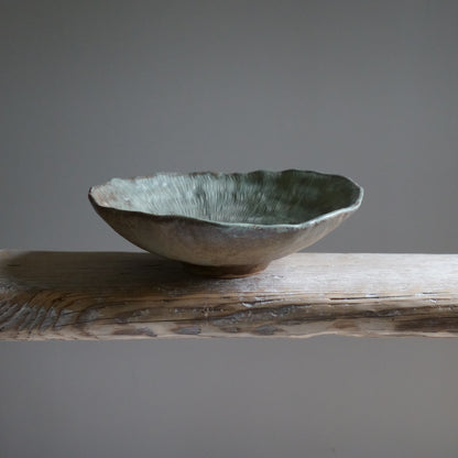 Handbuilt Flower Plate — Large（手捻り花皿 プレート）