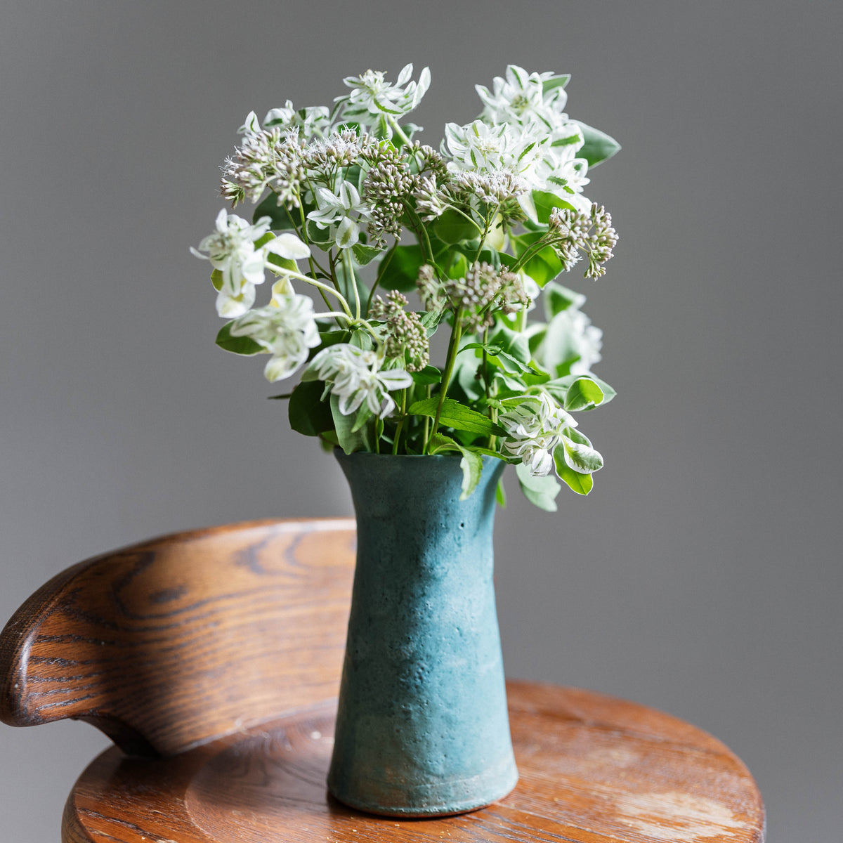 Rusty Blue Flower Vase — Large